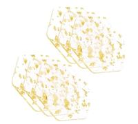 Cpolebev Sottobicchieri in Acrilico in D' Set di 6 per Bevande Sottobicchiere da tè in Stile Nordico, Tazza da caffè, Cuscinetto Isolante per Ciotole, 9,5x10,8 Cm, Facile da Usare