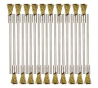 Cpolebev Spazzole Metalliche In da 20 Pezzi con Manico Esteso - Rimozione Ruggine, Lucidatura, Pulizia - Diametro 6 mm Durevole