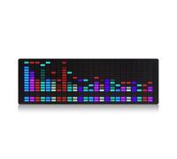Cpolebev Spettro Musicale LED Ritmo Luci Sensore Vocale 1624 Indicatore Livello Atmosfera RGB con Display Orologio (Controllo Filo)