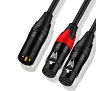 Cpolebev Splitter A Y da XLR A XLR Bilanciato XLR Femmina A Doppio XLR Adattatore per Microfono Audio 2 Adattatori Audio da XLR A XLR,A