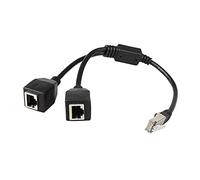 Cpolebev Splitter Ethernet RJ45, Connettore Ethernet da 1 un 2 Femmina Adatto Cat5, Cat6 LAN Ethernet Socket Adapter