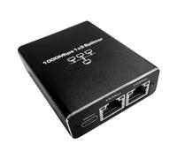 Cpolebev Splitter Gigabit Ethernet Ad Alta velocità Splitter RJ45 da 1 A 3 Connessioni 1000Mbps Supporta Cat5/5E/6/7/8 Durevole