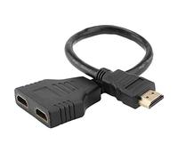 Cpolebev Splitter su Due Adattatore un Doppia Femmina per Due Convertitori Supporta 480P 720P, 1080I, 1080P