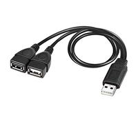 Cpolebev Splitter USB, USB 2.0 Da A Doppio USB Femmina Jack Y Caricatore Splitter