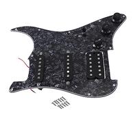 Cpolebev SQ Chitarra Elettrica Caricata Precablata per Chitarra Elettrica Pickguard Pickup Assembly Nero Pearl