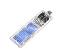 Cpolebev SSD Esterna M.2 NGFF SATA per Disco Rigido SSD SATA Trasparente Ad Alta velocità USB3.0 Gen1 5Gb / S per PC Blu