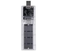 Cpolebev SSD Esterna M.2 NGFF SATA per Disco Rigido SSD SATA Trasparente Ad Alta velocità USB3.0 Gen1 5Gb / S per PC Nero
