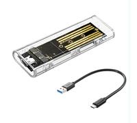 Cpolebev SSD M2 SSD M.2 NVME per Disco Rigido Trasparente USB 3.1 Type-C SSD Portatile 5 Gbps per PC