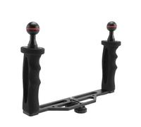 Cpolebev Stabilizzatore per Vassoio nel Lega di Alluminio con Doppia Maniglia per per Fotocamera Subacquea Staffa per Fotocamera Subacquea