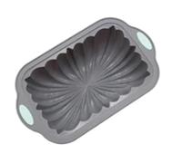 Cpolebev Stampo da Forno Sicuro con Telaio Rinforzato in Metallo per Pane in Silicone da 1 Pezzo, A