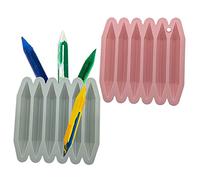 Cpolebev Stampo per Il Riciclaggio dei Pastelli, Confezione da 2, Stampi nel Silicone per Pastelli 3D, Forno, Silicone Puro, Stampi per Pastelli Resistenti e Riutilizzabili