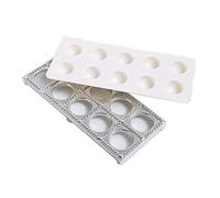 Cpolebev Stampo per Pasta Italiano Vassoio per Ravioli Piatto Perno con Bordi Quadrati Cornice per Un Perfetto Fissaggio e Forma Grande Macchina per Ravioli