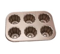 Cpolebev Stampo per Torta Canele A 6 cavità, Teglia Antiaderente per Canele per Forno Stampo Canele in Acciaio al Carbonio Strumento Bakeware Facile da Installare Facile da Usare