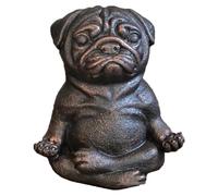 Cpolebev Statua del Cane da Meditazione, Statua del Bulldog Francese Yoga, Scultura Realistica in Resina del Carlino per La Casa, Regalo per Gli Amanti del Carlino B