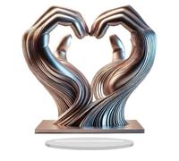 Cpolebev Statua del Dito ' A Forma di Cuore, in Acrilico, Scultura, Arte, Decorazione Estetica per La Casa, Camera da Letto