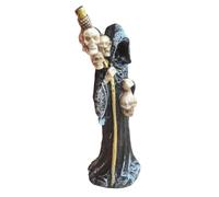 Cpolebev Statua della Santa Morte in Piedi, Statuetta Decorativa della Morte, Mietitore Che Tiene in Mano Un Teschio, Statua 'Altare di Halloween