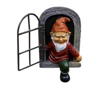 Cpolebev Statua dello Gnomo da Giardino, Elfo Fuori Porta Albero, Divertente Decorazione 'Albero da Giardino, Patio, Prato, Durevole, Facile da Installare, Facile da Usare