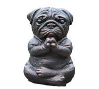 Cpolebev Statua di Cane da Meditazione, Statua di Bulldog Francese Yoga, Scultura Realistica in Resina di Carlino per La Casa, Regalo per Gli Amanti del Carlino A