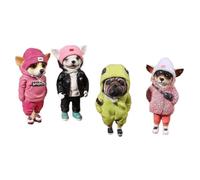 Cpolebev Statua in Resina del Cane in Piedi Personificazione Chihuahua Sharpei Dog Figurine Decorazioni per la Casa Ufficio Soggiorno Decorazione della Scrivania Durevole Facile da Installare