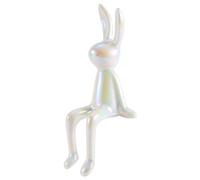 Cpolebev Statue di Conigli in Ceramica Moderno Figure di Animali Nordici Ornamento Figure di Animali Durevole Facile Installazione