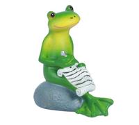 Cpolebev Statuine di Rana da Giardino In Miniatura - Scrittura di Lettere Statua di Rana, Piccola Scultura di Rana In Resina Decorazioni Estive per Esterni Durevole Facile da Installare Facile da Usar