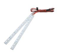 Cpolebev Striscia LED In Metallo Leggero con Telaio da 24 LED 6V per Cingolato per Auto 1/10 1/8 RC, Accessori di Ricambio Blu 1 PZ