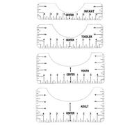 Cpolebev Strumento di Allineamento della Guida del Righello della Maglietta nel Vinile, Strumento di Allineamento Grafico Strumento di Centraggio della Maglietta (Trasparente e Trasparente)