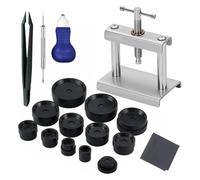 Cpolebev Strumento per Pressatura Orologi, Kit per Pressatura Cristalli Orologi, Pressa Cassa Posteriore In Metallo Orologi, Strumento per La Sostituzione Batteria 'Orologio, A