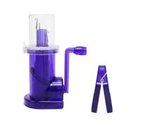 Cpolebev Strumento per Tessere Braccialetti Artigianali Fai da Te ABS Viola, Macchina per Maglieria in Acciaio Inossidabile Azionata A Mano per Abbellire