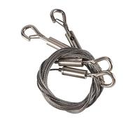 Cpolebev Supporti per Appendere Quadri Regolabili per Impieghi Gravosi - Confezione da 2 Accessori per Appendere, Fune nel Acciaio Inossidabile da 2 M X 1,5 Mm