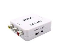 Cpolebev Supporto Adattatore Scalatore Mini Convertitore VGA un AV Convertitore VGA2AV 1080P da PC un TV HD da Computer un TV