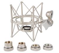 Cpolebev Supporto Antiurto per Microfono Supporto Regolabile Supporto per Microfono per Registrazione Staffa nel Metallo Supporto per Microfono Pod (Champagne Gold)
