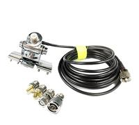 Cpolebev Supporto di Montaggio per Antenne Radio da Auto con di Prolunga di 5 Metri per Feeder Coassiale PL259 SO239, Connettore SMA Femmina e Connettore BNC. Resistente e Facile da Insta