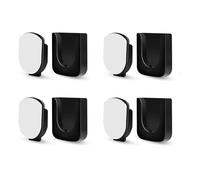 Cpolebev Supporto Magnetico per da Parete, 4 Paia di Organizzatori per Telecomandi, TV Autoadesivo, Nero, Facile da Installare, Facile da Usare.