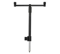 Cpolebev Supporto per Bastoncino da Pesca alla Carpa in Lega Regolabile in Altezza, Lunghezza Universale Regolabile, Fisso, per Picchetto da Pesca, 25 cm