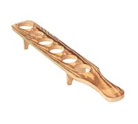 Cpolebev Supporto per Bicchieri da Vino, Vassoio da Portata In Legno per Bevande, con 6 Bicchieri, Portabicchieri In Vetro, Supporto per Bicchiere da Tequila, Vassoio da Portata per Bar