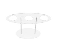 Cpolebev Supporto per Cono Gelato in Acrilico, Supporto per Cono per Salumi, Supporto per Cono per Cialde, 3 Fori, Trasparente Durevole Facile da Installare Facile da Usare