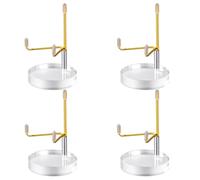 Cpolebev Supporto per Espositore in Acrilico Trasparente da 4 Pezzi con Cavalletto Regolabile per Espositore con Bracci Metallici per Pietre Preziose di, Durevole