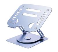 Cpolebev Supporto per Laptop in Lega di Alluminio Supporto per Notebook Ruotabile A 360° Supporto Sollevabile per PC Staffa per Laptop Tablet Computer Facile Installazione -Grigio