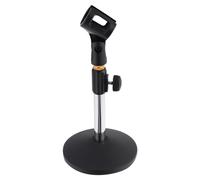 Cpolebev Supporto per Microfono da Tavolo per Supporto per Microfono Staffa da Tavolo con Base in Metallo per Conferenze Online Trasmesse in Diretta A Casa