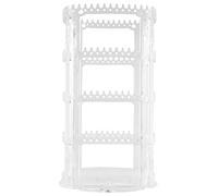 Cpolebev Supporto per Orecchini Girevole A 360° Supporto per Orecchini Trasparenti, Espositore per Gioielli in Acrilico per Bracciali Orecchini