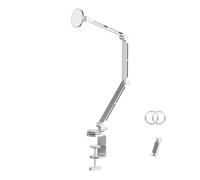 Cpolebev Supporto per Tablet Supporto da Tavolo Supporto per Telefono Supporto per Telefono Girevole A 360° Pieghevole Fissaggio per Ufficio Staffa Magnetica Argentato