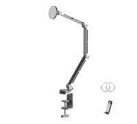 Cpolebev Supporto per Tablet Supporto da Tavolo Supporto per Telefono Supporto per Telefono Girevole A 360° Pieghevole Fissaggio per Ufficio Staffa Magnetica Grigio