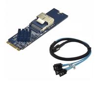 Cpolebev Supporto Scheda di Espansione da M.2 NVME A Mini SAS SFF-8087 4 Porte SATA3.0 6Gbps HDD SSD Controller da SFF8087 A M2 NVME Facile da Usare
