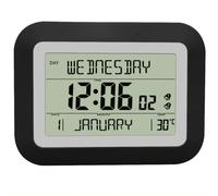 Cpolebev Sveglia Elettronica A LED Orologio Digitale LCD Orologio da Tavolo con Grande Schermo Data Temperatura umidità Display Orologio Digitale A