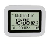 Cpolebev Sveglia Elettronica A LED Orologio Digitale LCD Orologio da Tavolo con Grande Schermo Data Temperatura umidità Display Orologio Digitale B