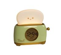 Cpolebev Sveglia per Bambini con Luce Notturna A LED, Display Digitale, Monitoraggio della Temperatura per Camera da Letto, Orologio da Comodino