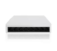 Cpolebev Switch Ethernet di Rete Non Gestito da 100M Hub di Commutazione LAN RJ45 Veloce Switch Desktop Intelligente Ethernet Spina UE A 8 Porte Durevole