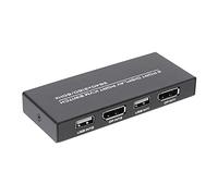 Cpolebev Switch KVM DisplayPort, Switcher USB 4K@60Hz DP per 2 Computer Condividi Tastiera Mouse Stampante e Monitor Ultra HD