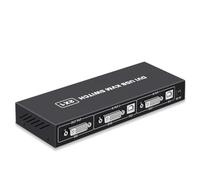 Cpolebev Switch KVM DVI 2-In-1 4K Due Computer USB Condivisi Tastiera Mouse Monitor di Stampa Schermata di Commutazione Multifunzione
